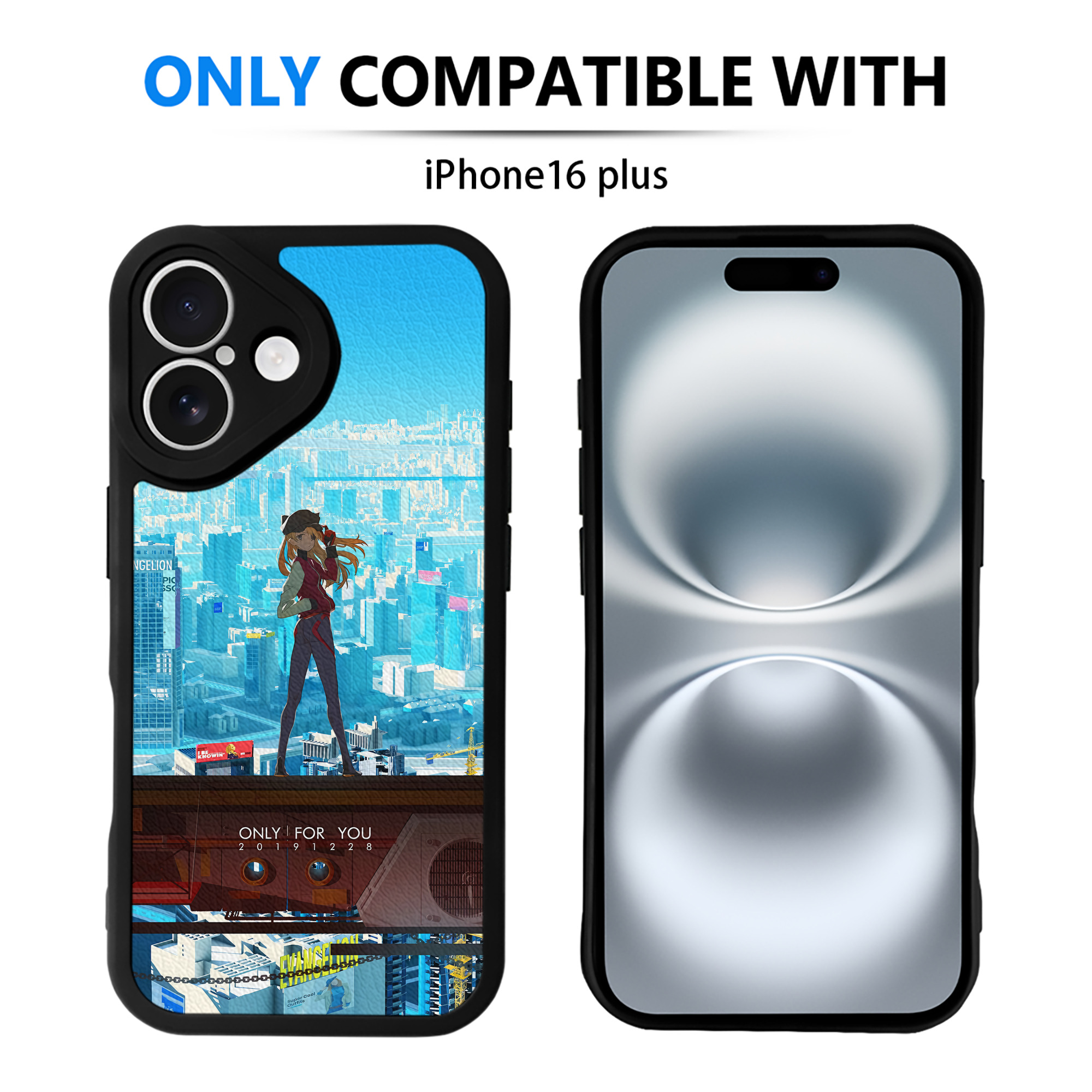 （画像用） EVA 新世紀エヴァンゲリオン 【iPhone 16シリーズ対応】シリコンスマホケース（レザー調） 材質：シリコン
